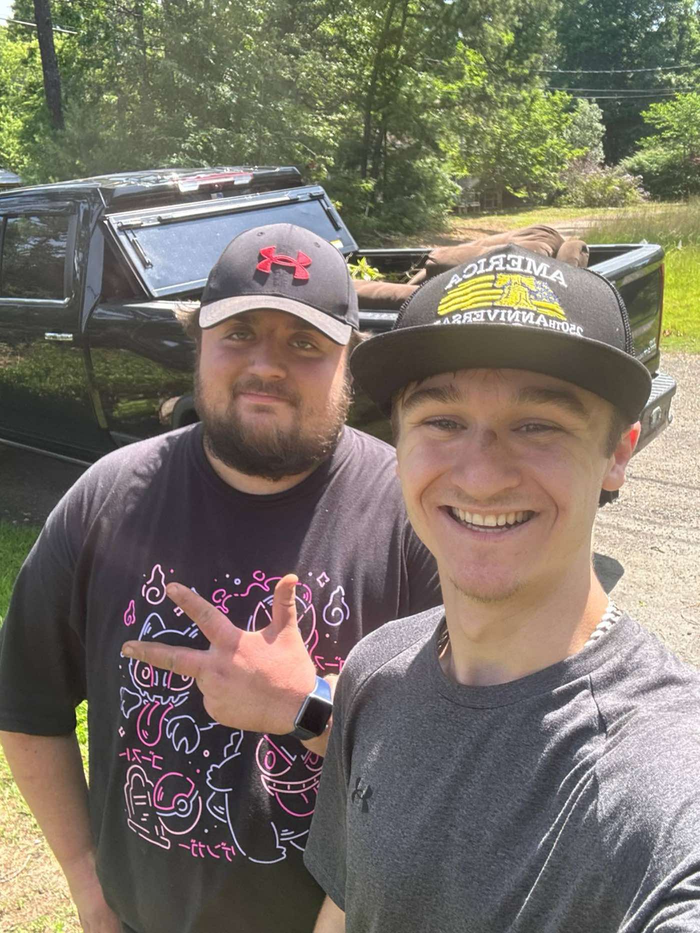 Aiden Hennessey, founder of Get2It, loading up the truck and ready to work